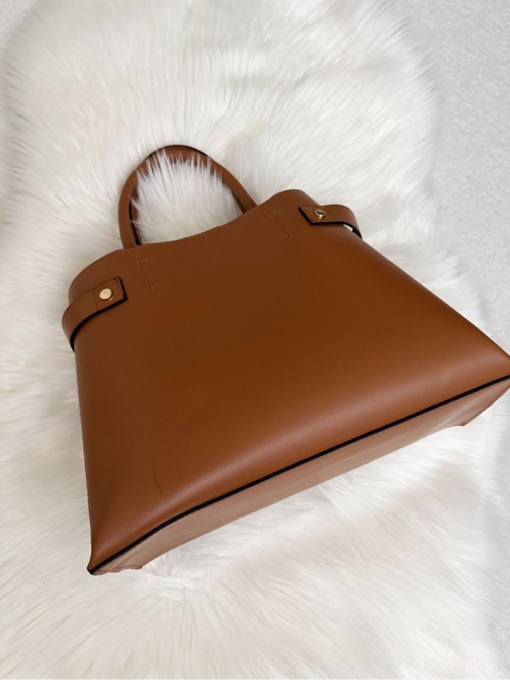 Cheval Firenze Italian Leather Top Handle Bag Brown Gold Hardware NWT - Picture 2 of 11